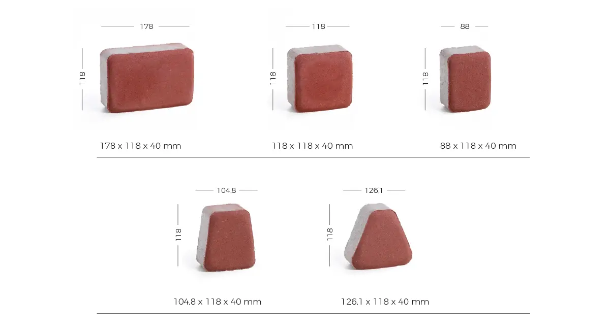 Wymiary kostki brukowej NOSTALIT